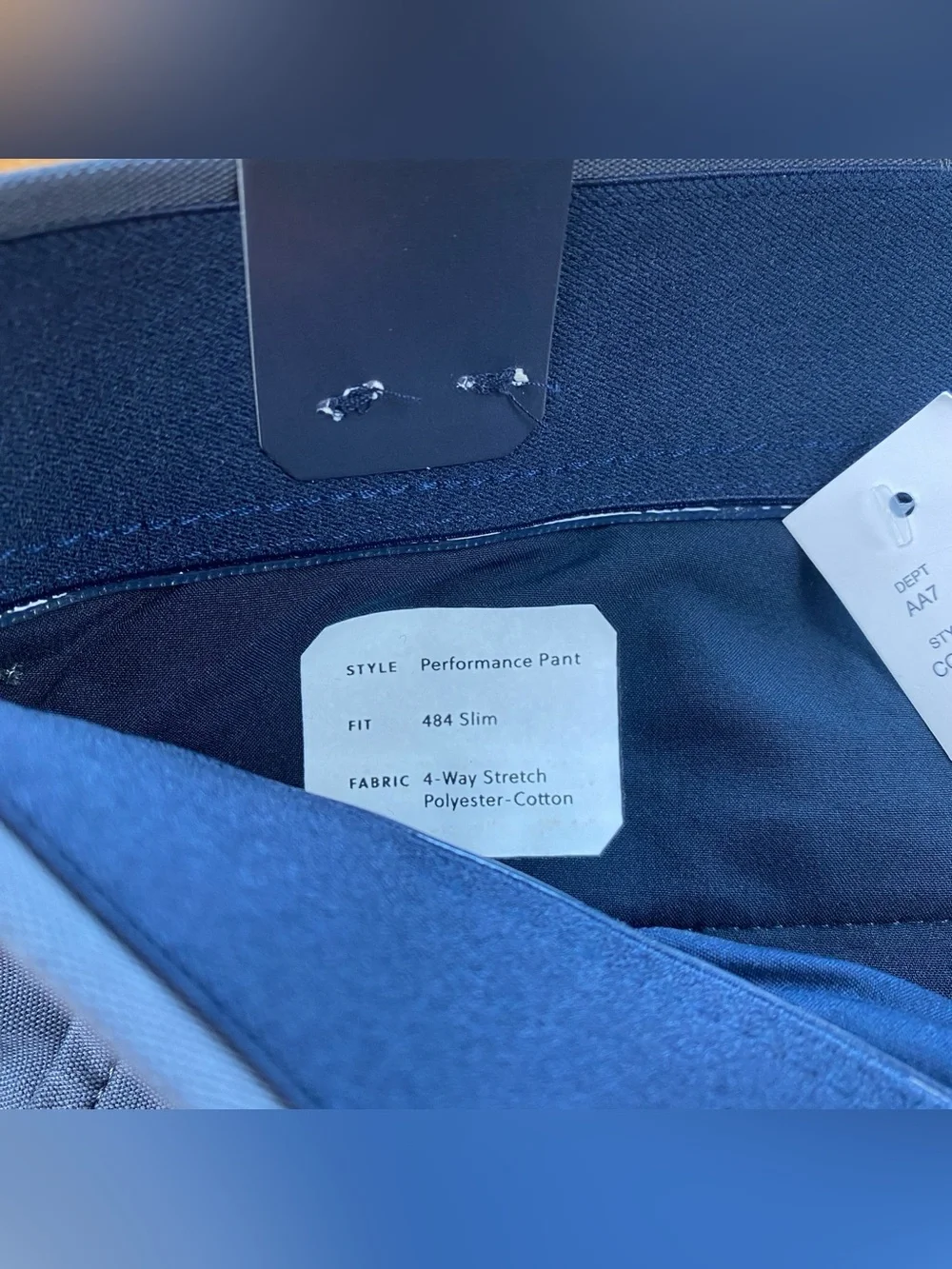 J. CREW 484 Slim-fit tech pant in Atlantic Slate Size 29x32 NWT $128 CG696